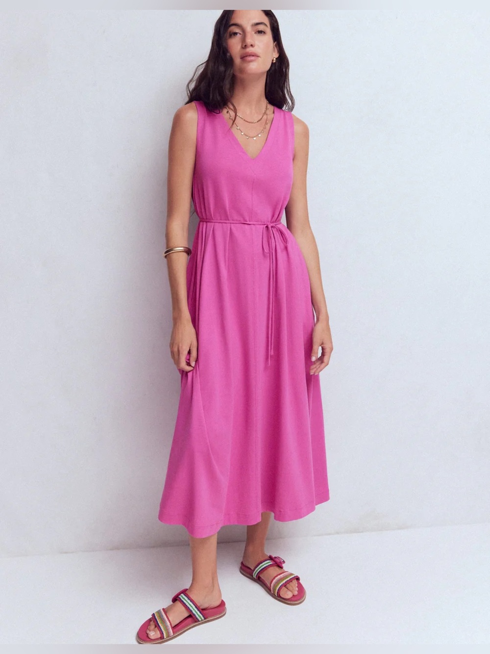 Boden Mia V-neck Dress Passion Flower 🌺